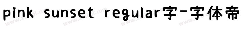 pink sunset regular字字体转换